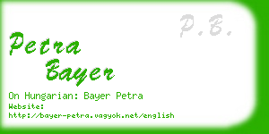 petra bayer business card